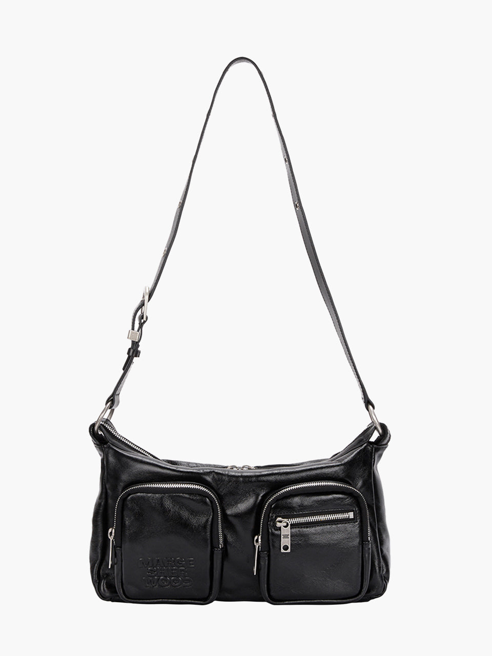 Marge Sherwood - Outpocket Hobo (Black Glossy Plain) product image 4 | TRAB K-Fashion Australia