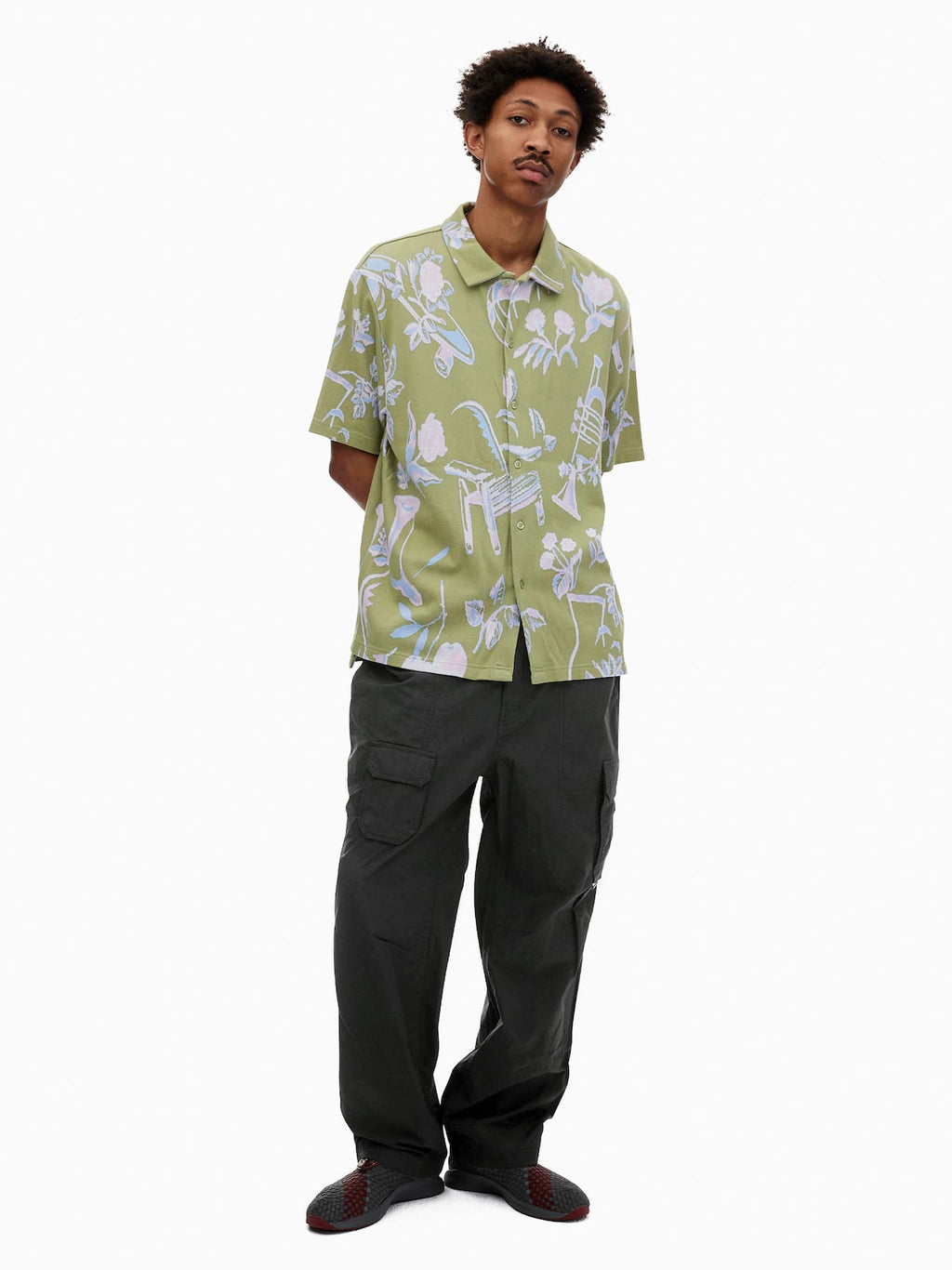 thisisneverthat - Object Jacquard Button Up Top (Green) product image 6 | TRAB K-Fashion Australia