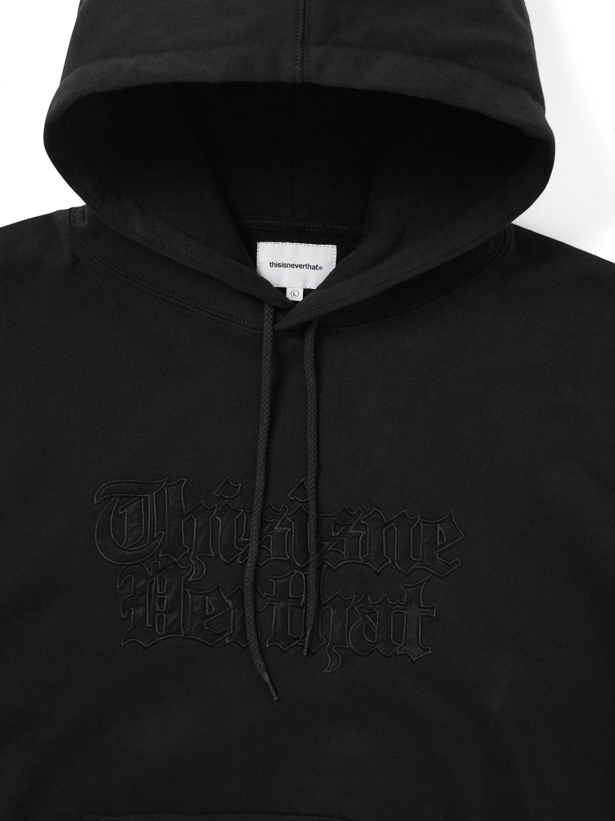 thisisneverthat - Old English Logo Hoodie (Black) product image 2 | TRAB K-Fashion Australia