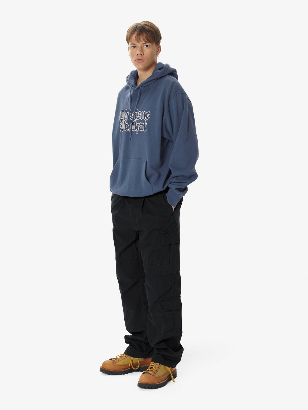 thisisneverthat - Old English Logo Hoodie (Deep Water) product image 6 | TRAB K-Fashion Australia