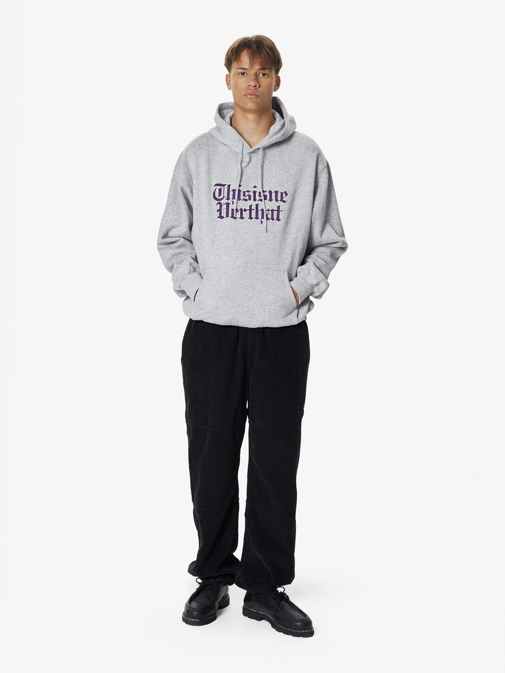 thisisneverthat - Old English Logo Hoodie (Deep Grey) product image 6 | TRAB K-Fashion Australia