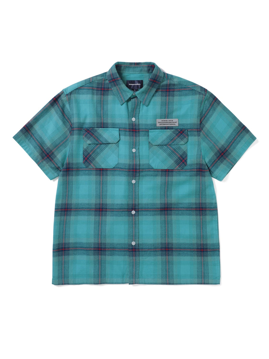 thisisneverthat - Ombre Check S/S Shirt (Green) product image 1 | TRAB K-Fashion Australia