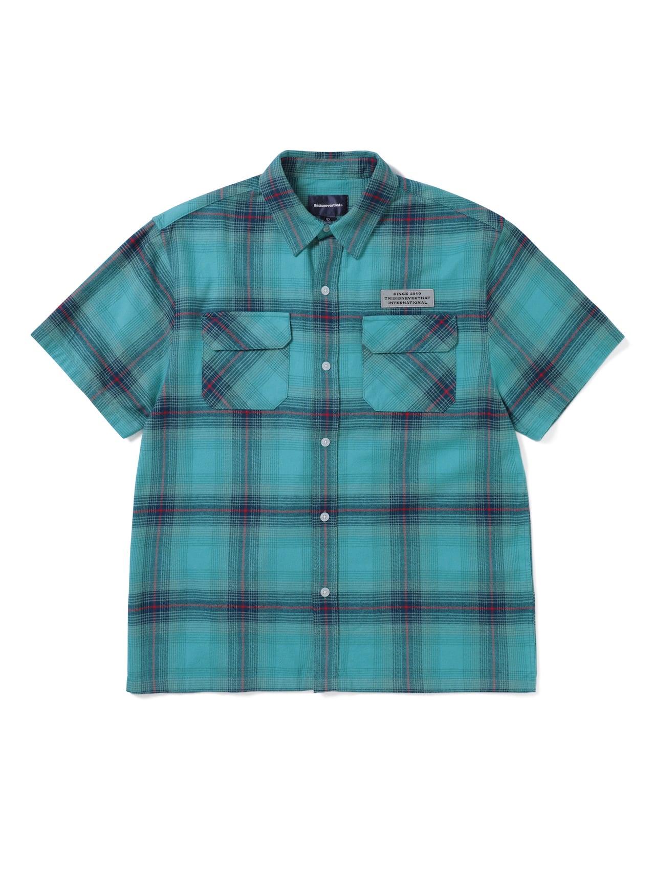 thisisneverthat - Ombre Check S/S Shirt (Green) product image 1 | TRAB K-Fashion Australia