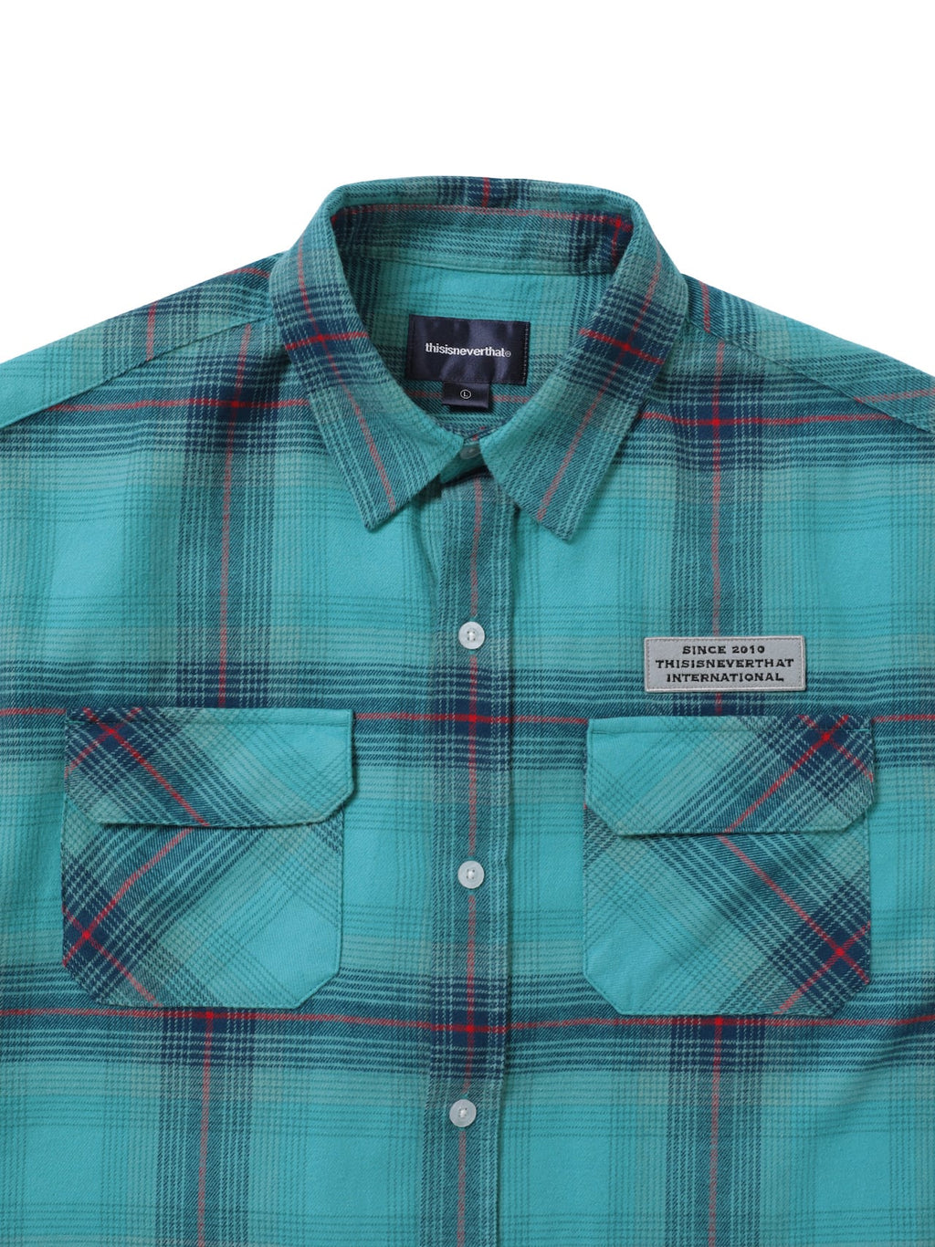 thisisneverthat - Ombre Check S/S Shirt (Green) product image 2 | TRAB K-Fashion Australia