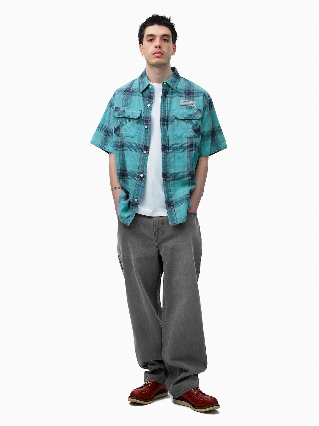 thisisneverthat - Ombre Check S/S Shirt (Green) product image 5 | TRAB K-Fashion Australia