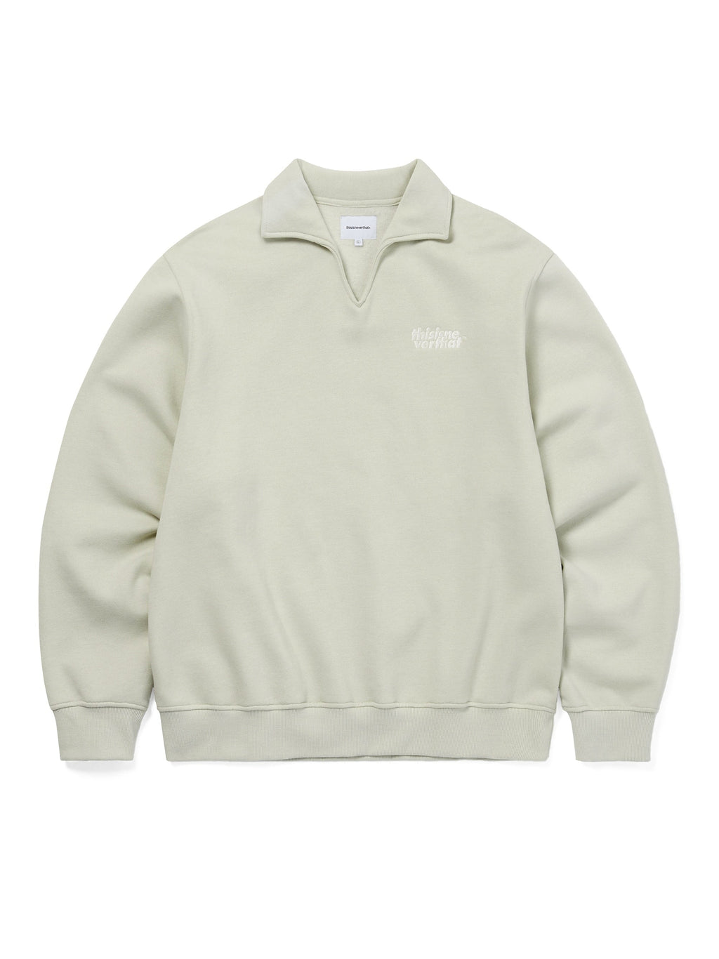 thisisneverthat - Open Collar Sweatshirt (Sand) product image 1 | TRAB K-Fashion Australia