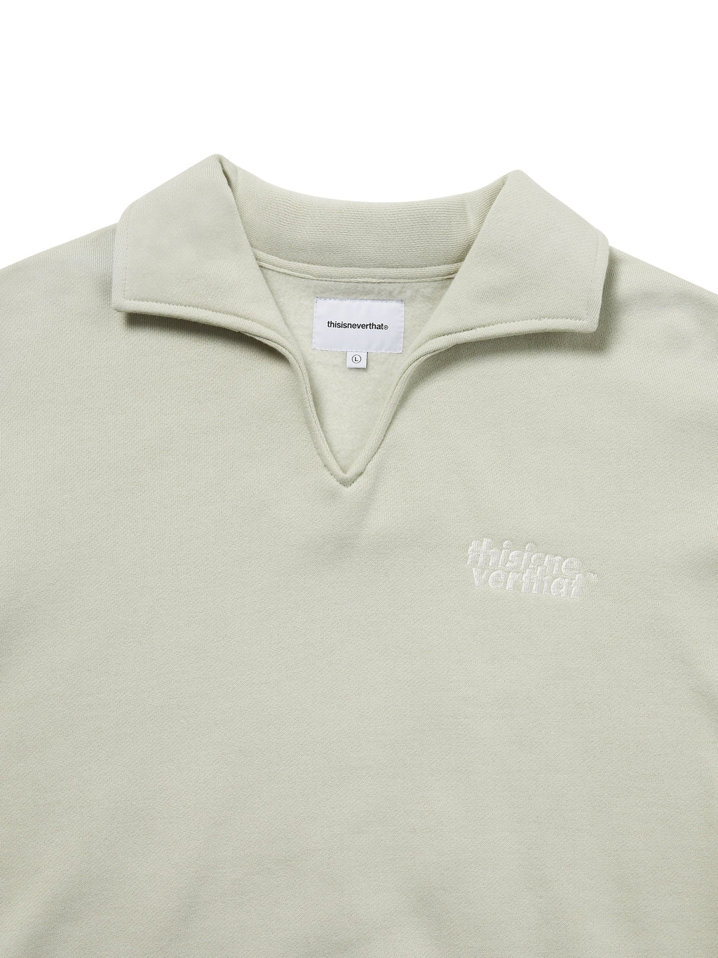 thisisneverthat - Open Collar Sweatshirt (Sand) product image 2 | TRAB K-Fashion Australia