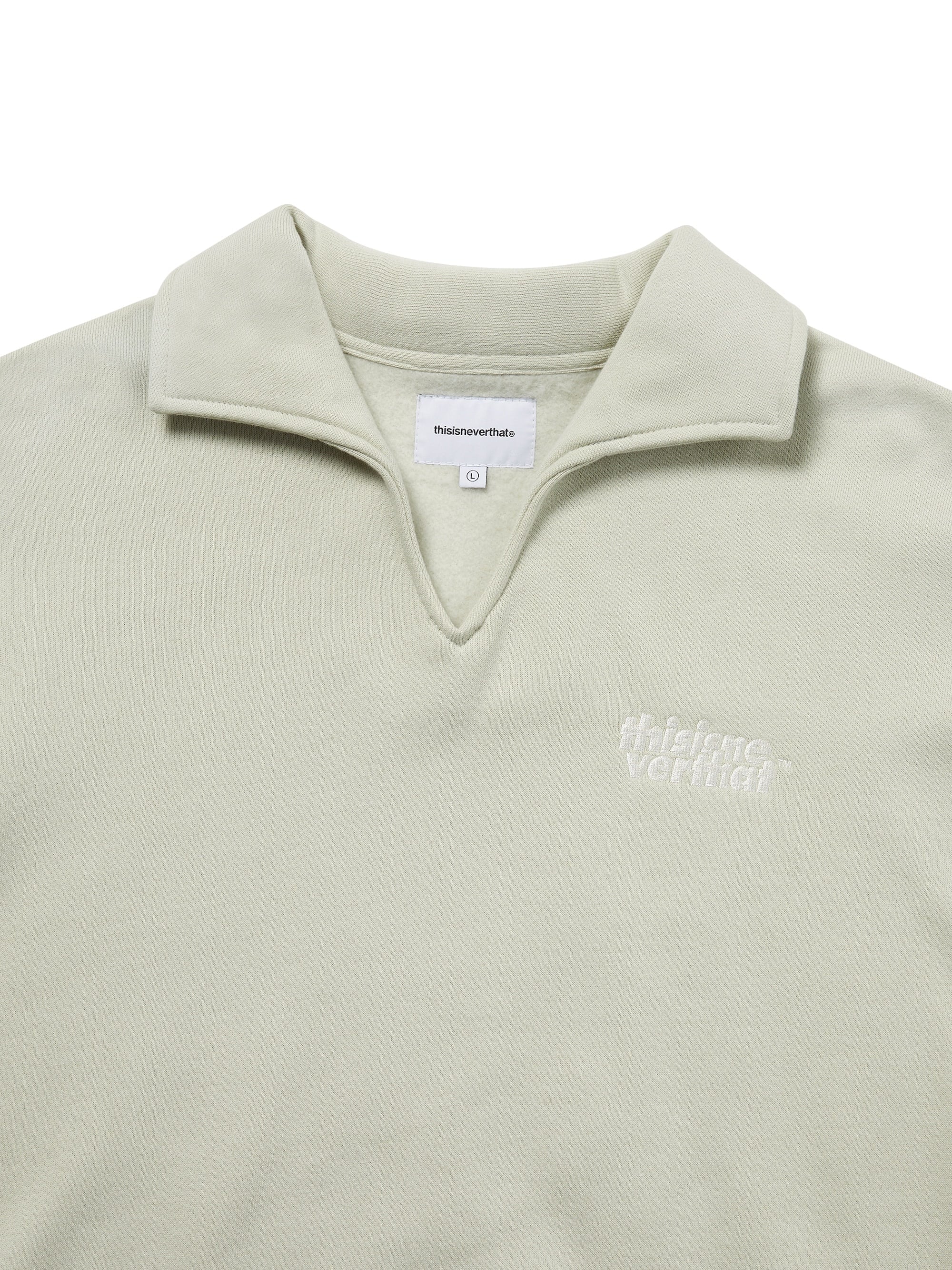 thisisneverthat - Open Collar Sweatshirt (Sand) product image 2 | TRAB K-Fashion Australia