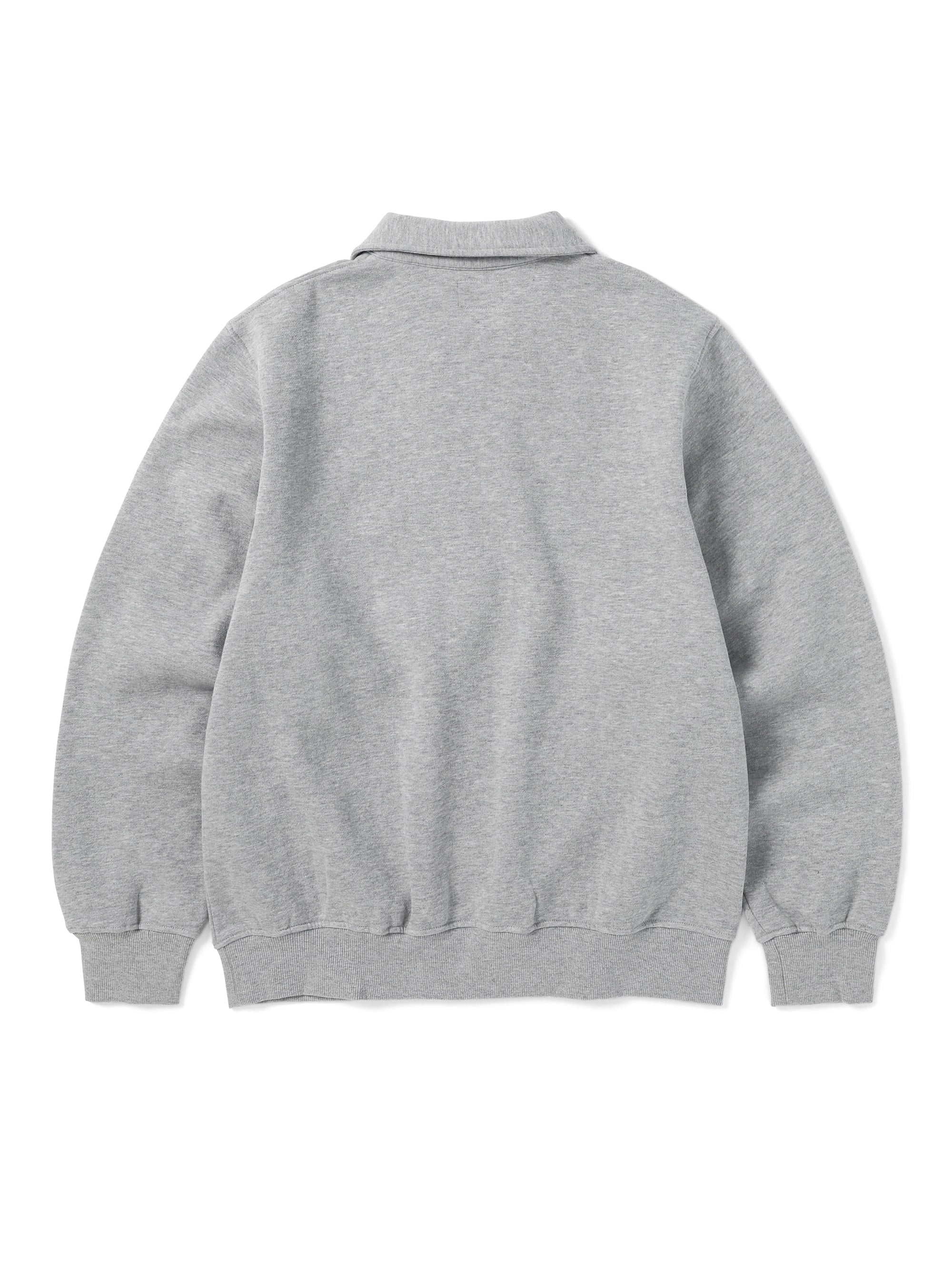 thisisneverthat - Open Collar Sweatshirt (Heather Grey) product image 4 | TRAB K-Fashion Australia