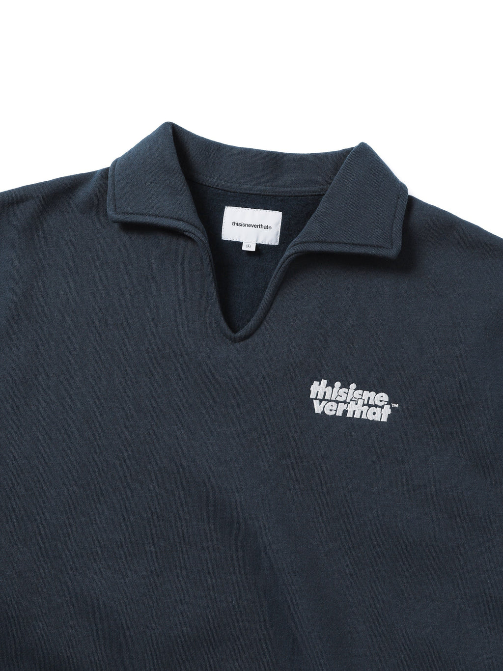 thisisneverthat - Open Collar Sweatshirt (Navy) product image 2 | TRAB K-Fashion Australia