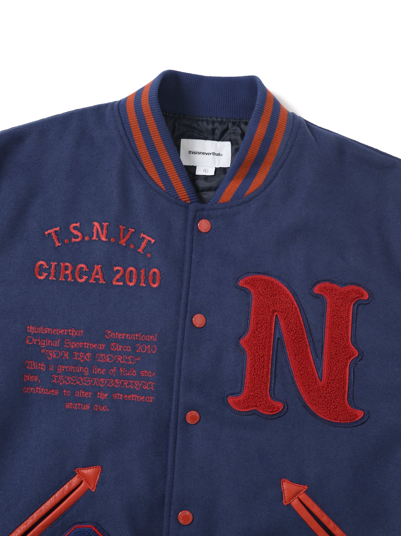 thisisneverthat - Originals Varsity Jacket (Blue) product image 2 | TRAB K-Fashion Australia