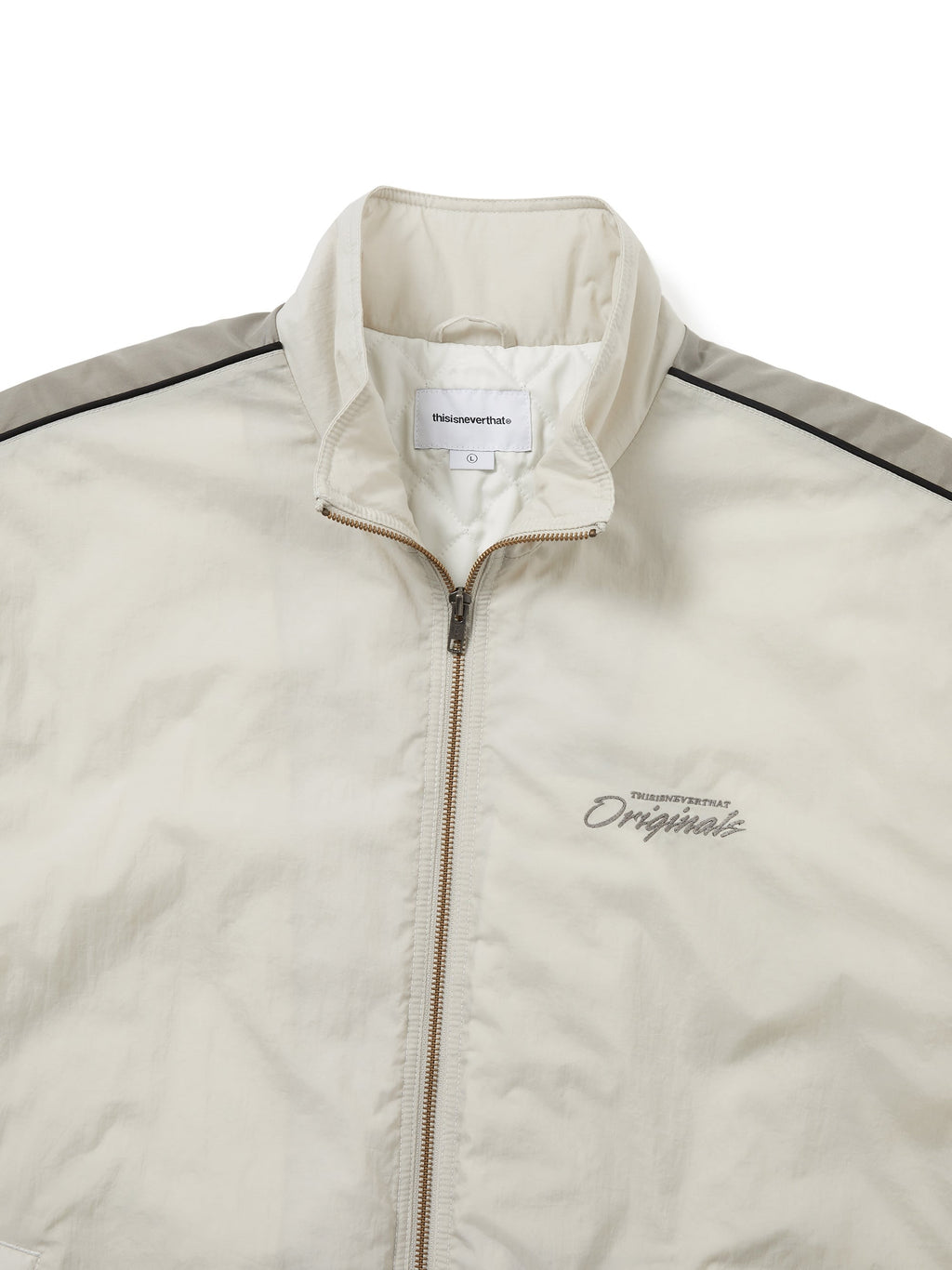 thisisneverthat - Originals Warm Up Jacket (Stone) product image 2 | TRAB K-Fashion Australia