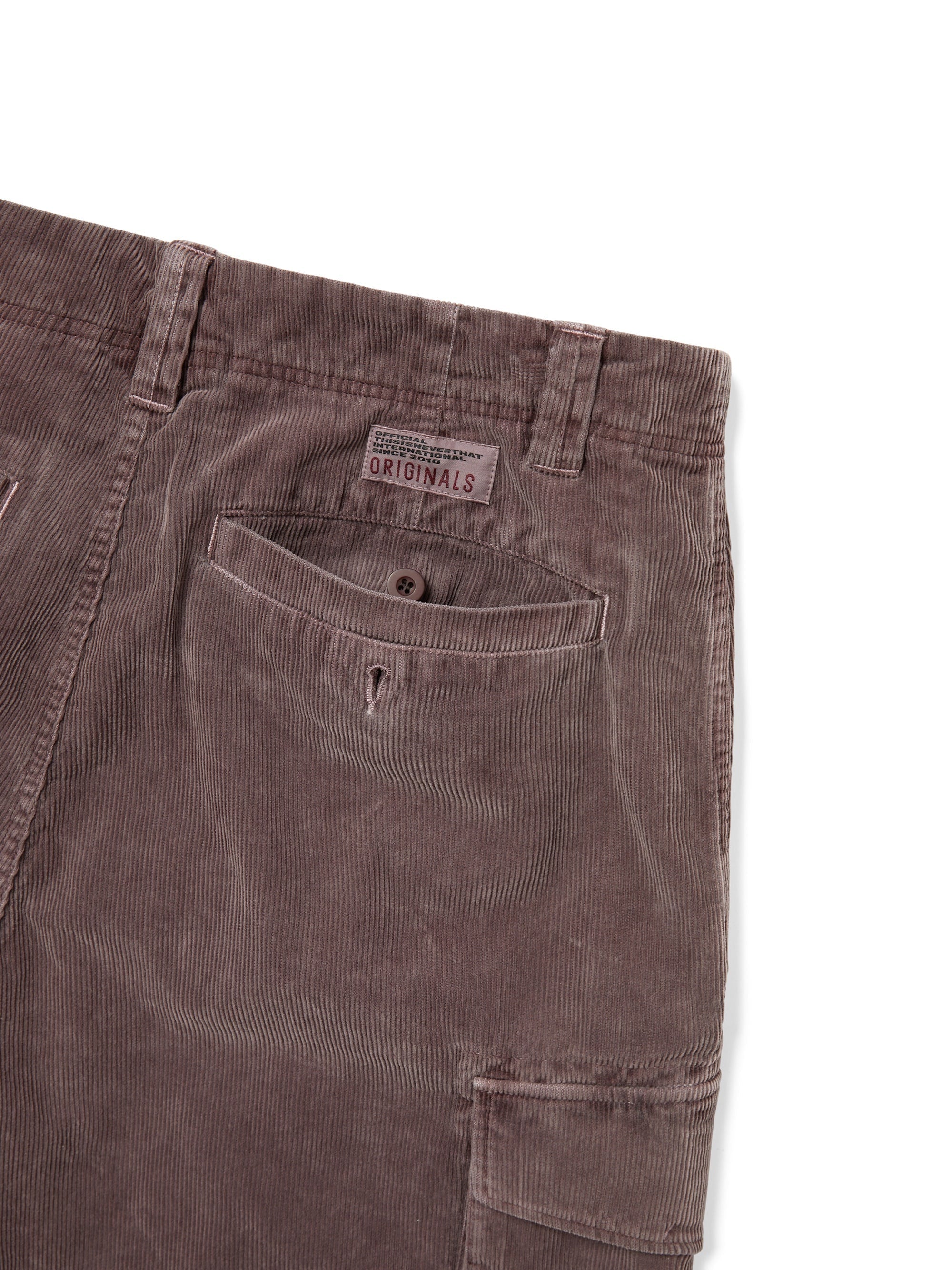 thisisneverthat - Overdyed Corduroy Cargo Short (Burgundy) product image 3 | TRAB K-Fashion Australia