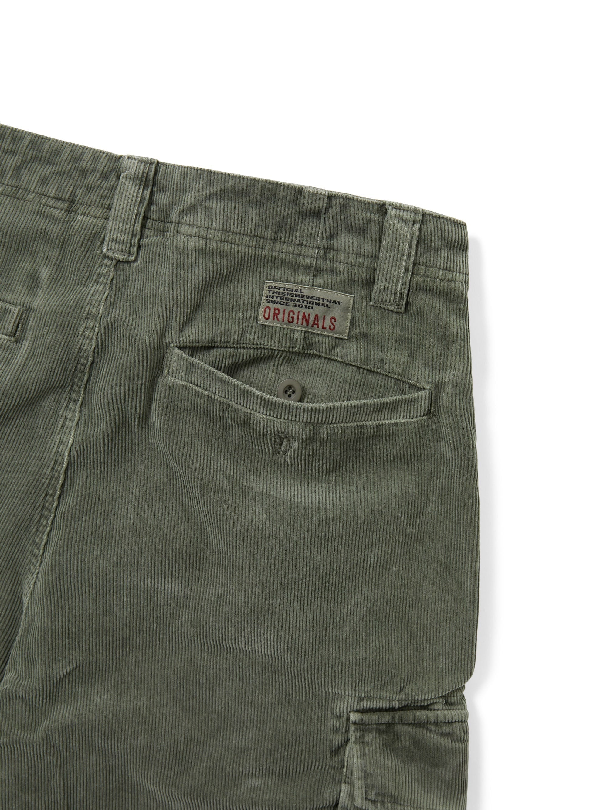 thisisneverthat - Overdyed Corduroy Cargo Short (Dark Olive) product image 3 | TRAB K-Fashion Australia