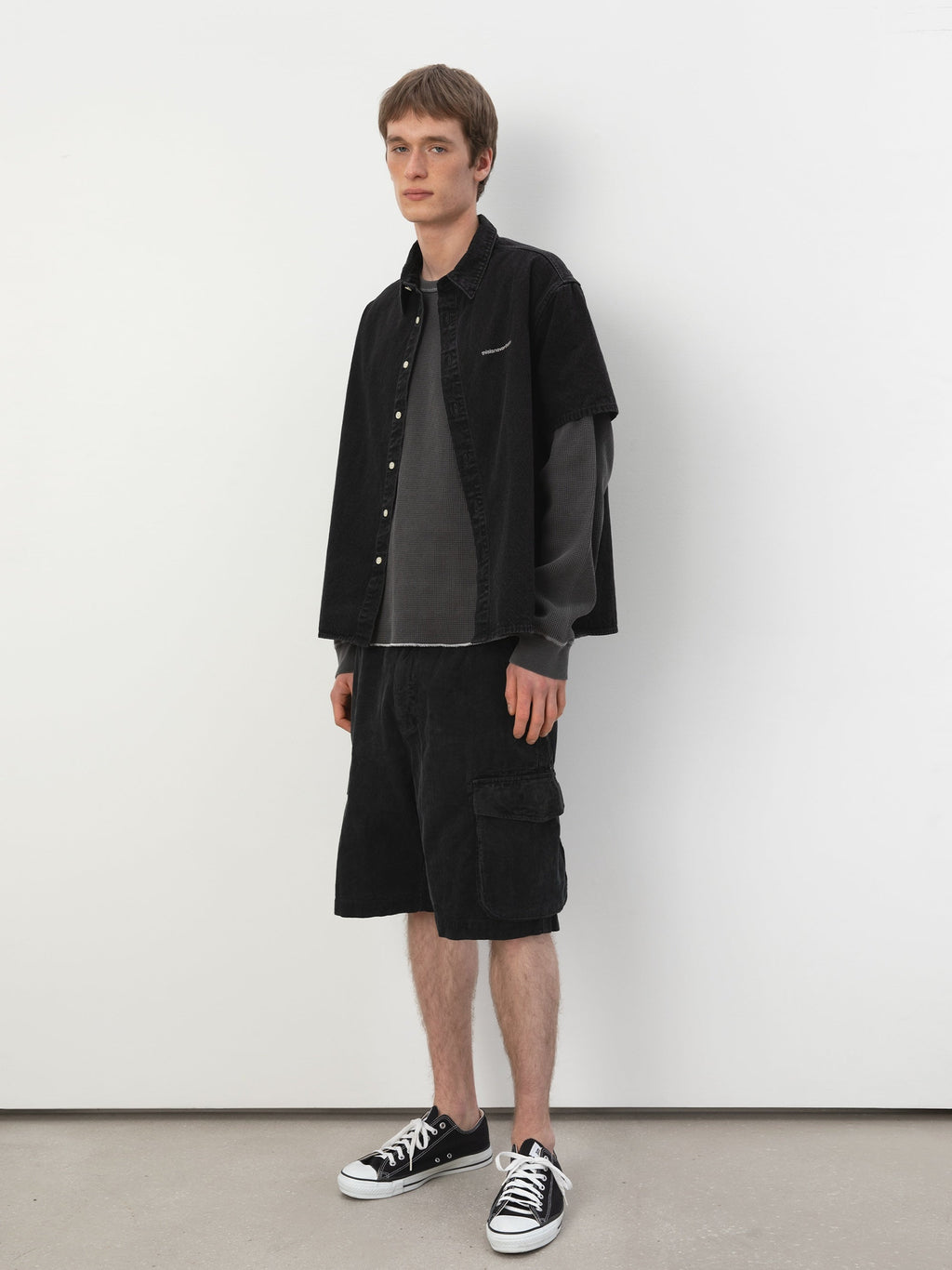 thisisneverthat - Overdyed Corduroy Cargo Short (Black) product image 5 | TRAB K-Fashion Australia