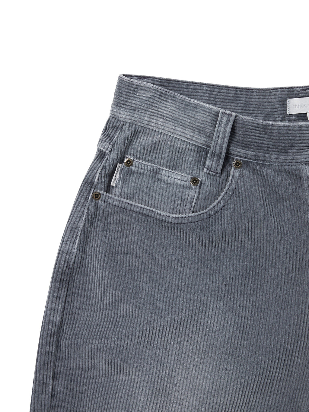 thisisneverthat - Overdyed Corduroy Pant (Quick Silver) product image 3 | TRAB K-Fashion Australia