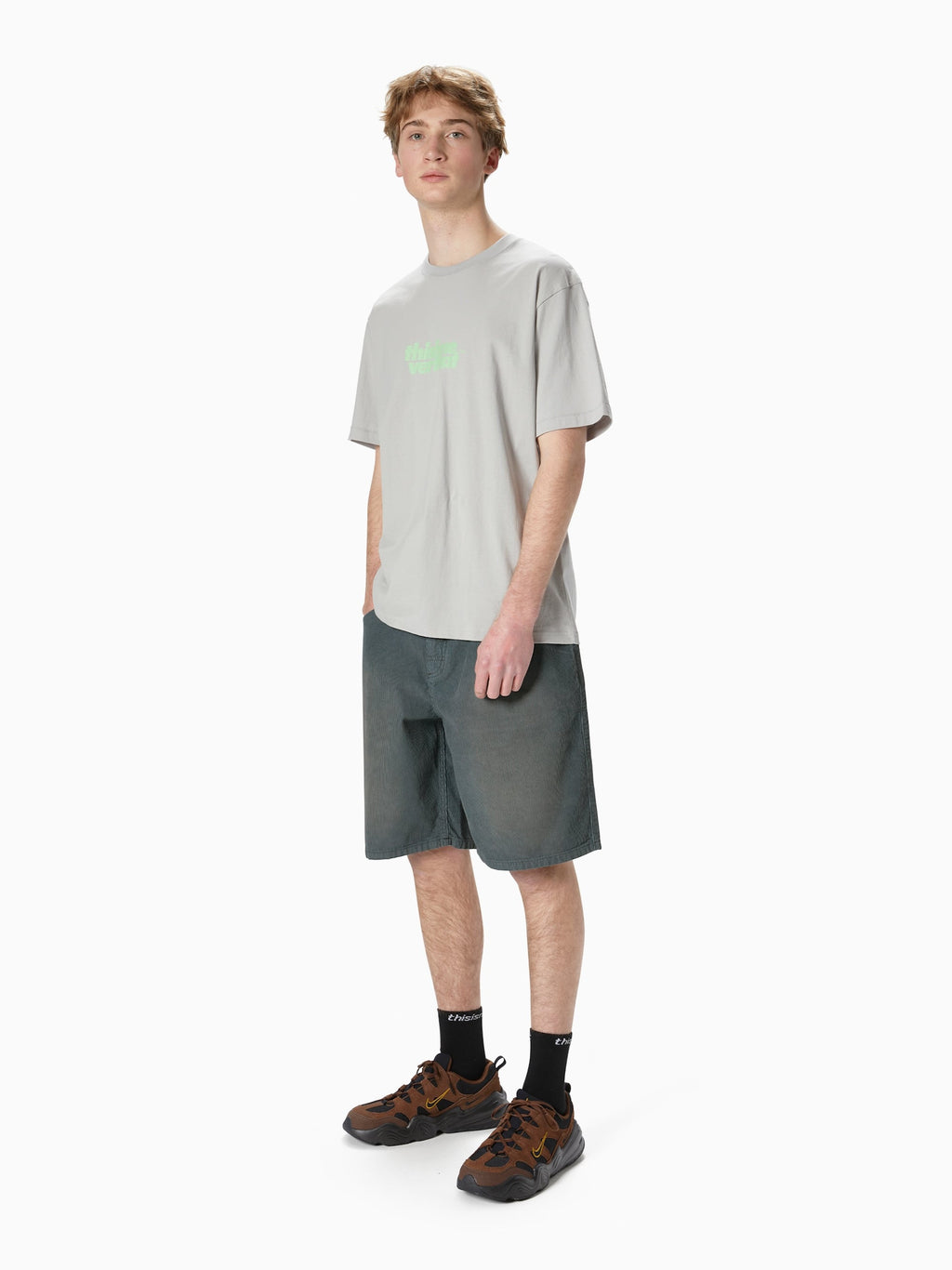 thisisneverthat - Overdyed Corduroy Short (slate) product image 5 | TRAB K-Fashion Australia