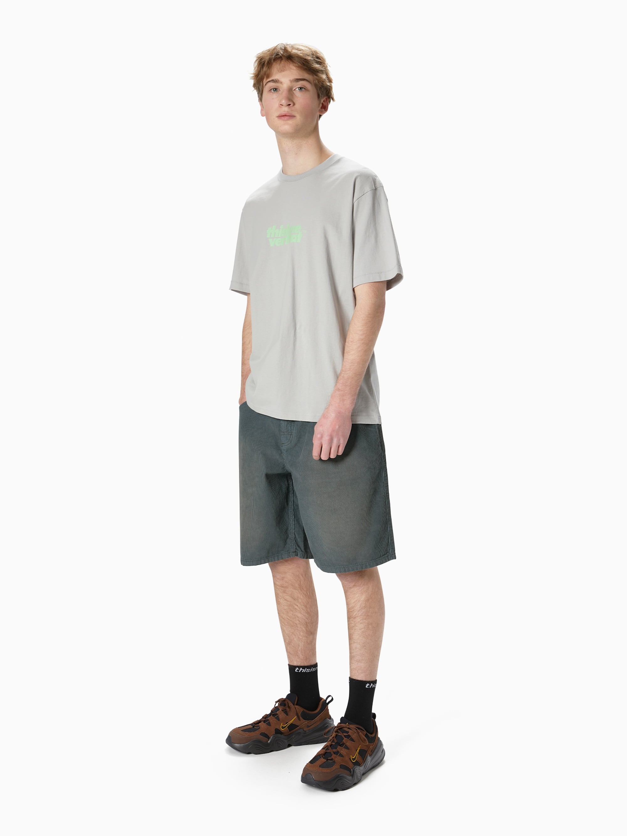 thisisneverthat - Overdyed Corduroy Short (slate) product image 5 | TRAB K-Fashion Australia
