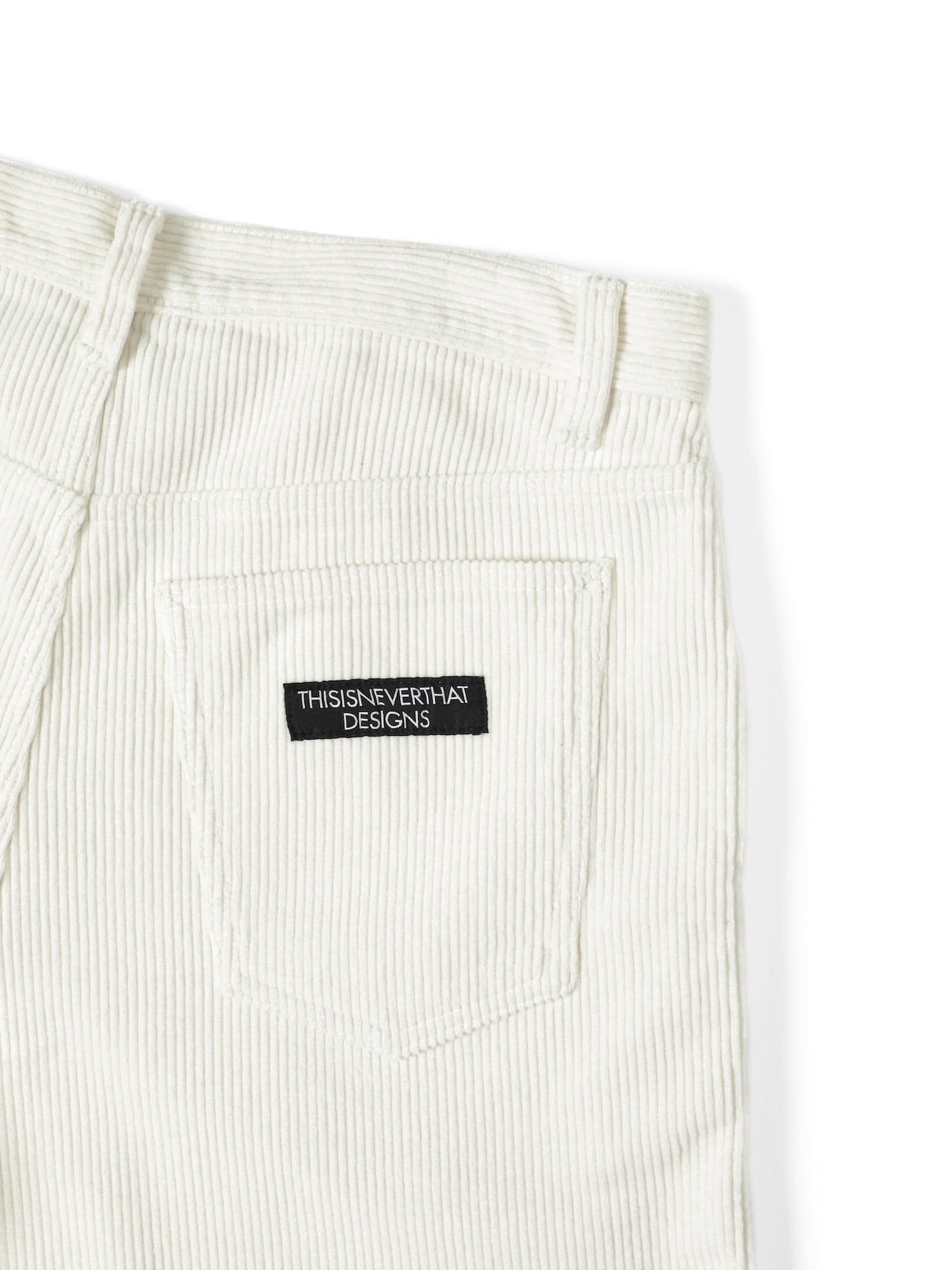 thisisneverthat - (SS24) Overdyed Corduroy Short (White) product image 4 | TRAB K-Fashion Australia