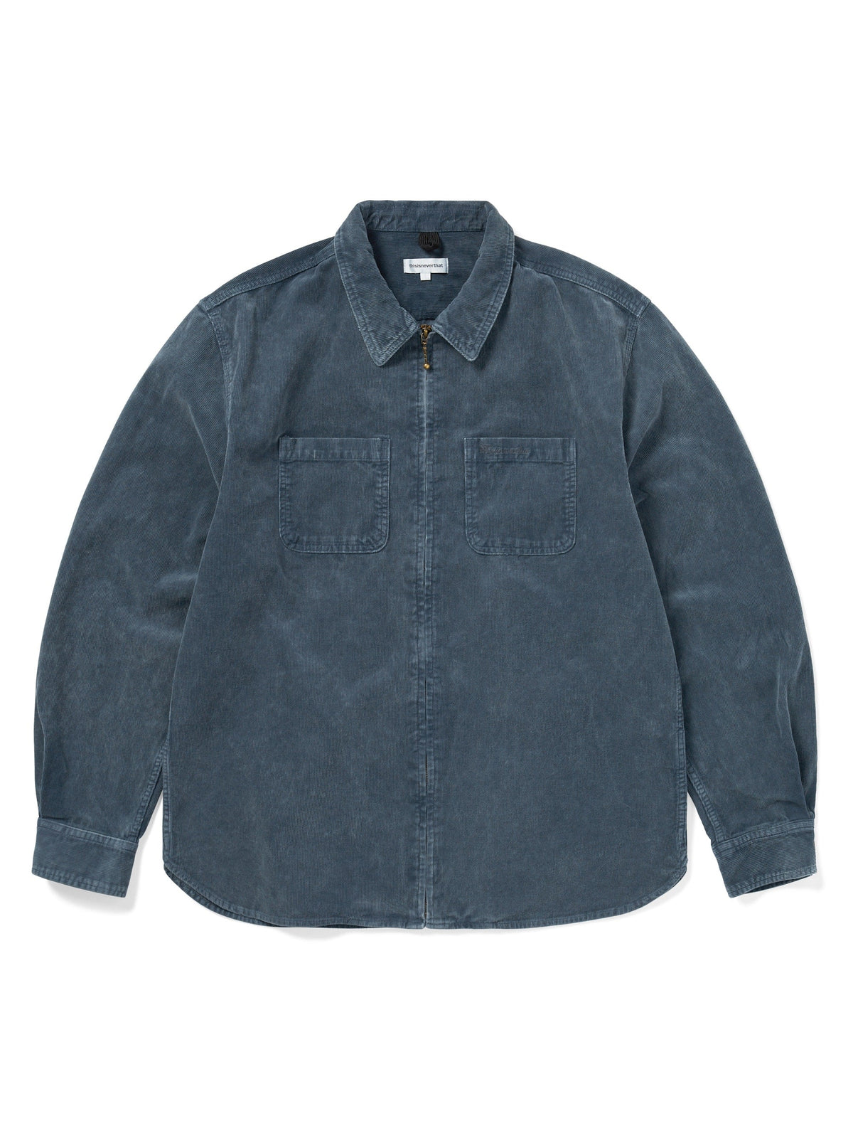 thisisneverthat - Overdyed Corduroy Zip Shirt (Blue) product image 1 | TRAB K-Fashion Australia