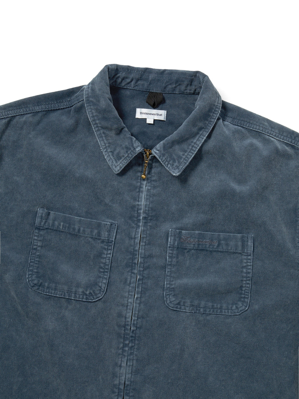thisisneverthat - Overdyed Corduroy Zip Shirt (Blue) product image 2 | TRAB K-Fashion Australia
