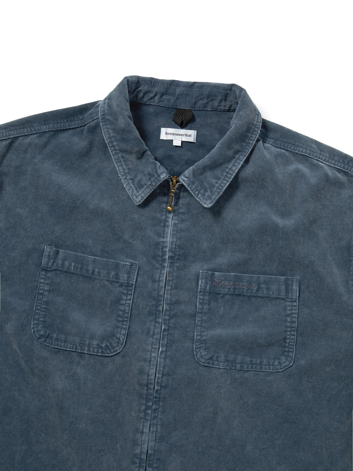 thisisneverthat - Overdyed Corduroy Zip Shirt (Blue) product image 2 | TRAB K-Fashion Australia