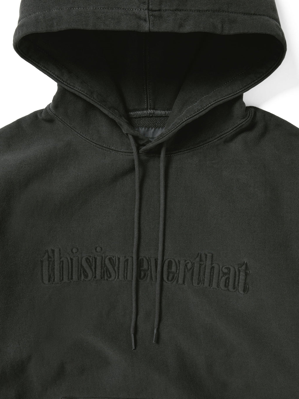 thisisneverthat - Overdyed Embroidery Hoodie Dusty (Charcoal) product image 2 | TRAB K-Fashion Australia