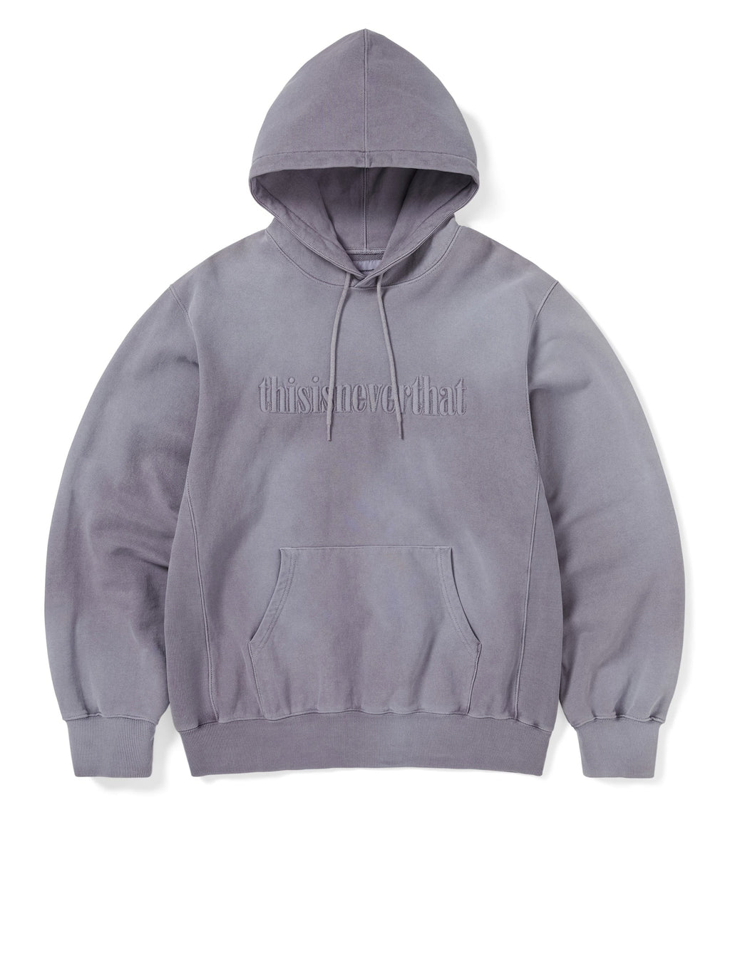 thisisneverthat - Overdyed Embroidery Hoodie (Faded Purple) product image 1 | TRAB K-Fashion Australia