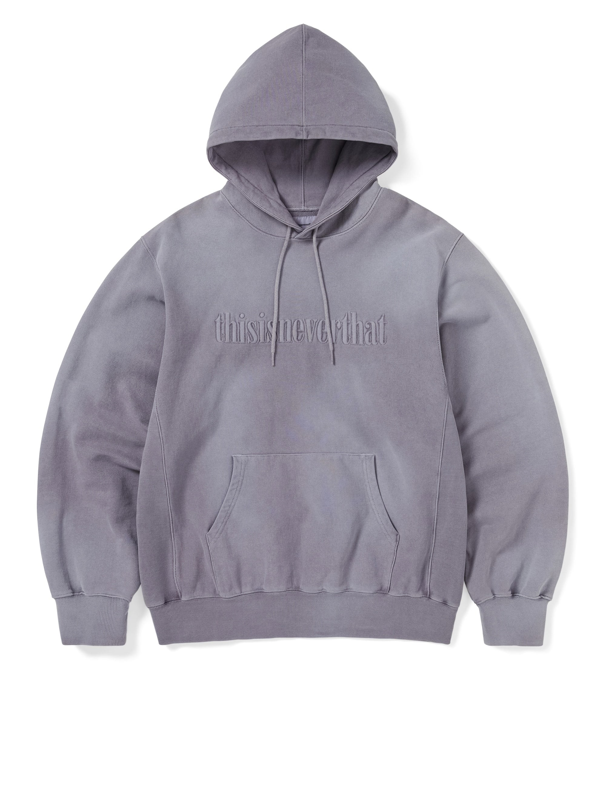 thisisneverthat - Overdyed Embroidery Hoodie (Faded Purple) product image 1 | TRAB K-Fashion Australia