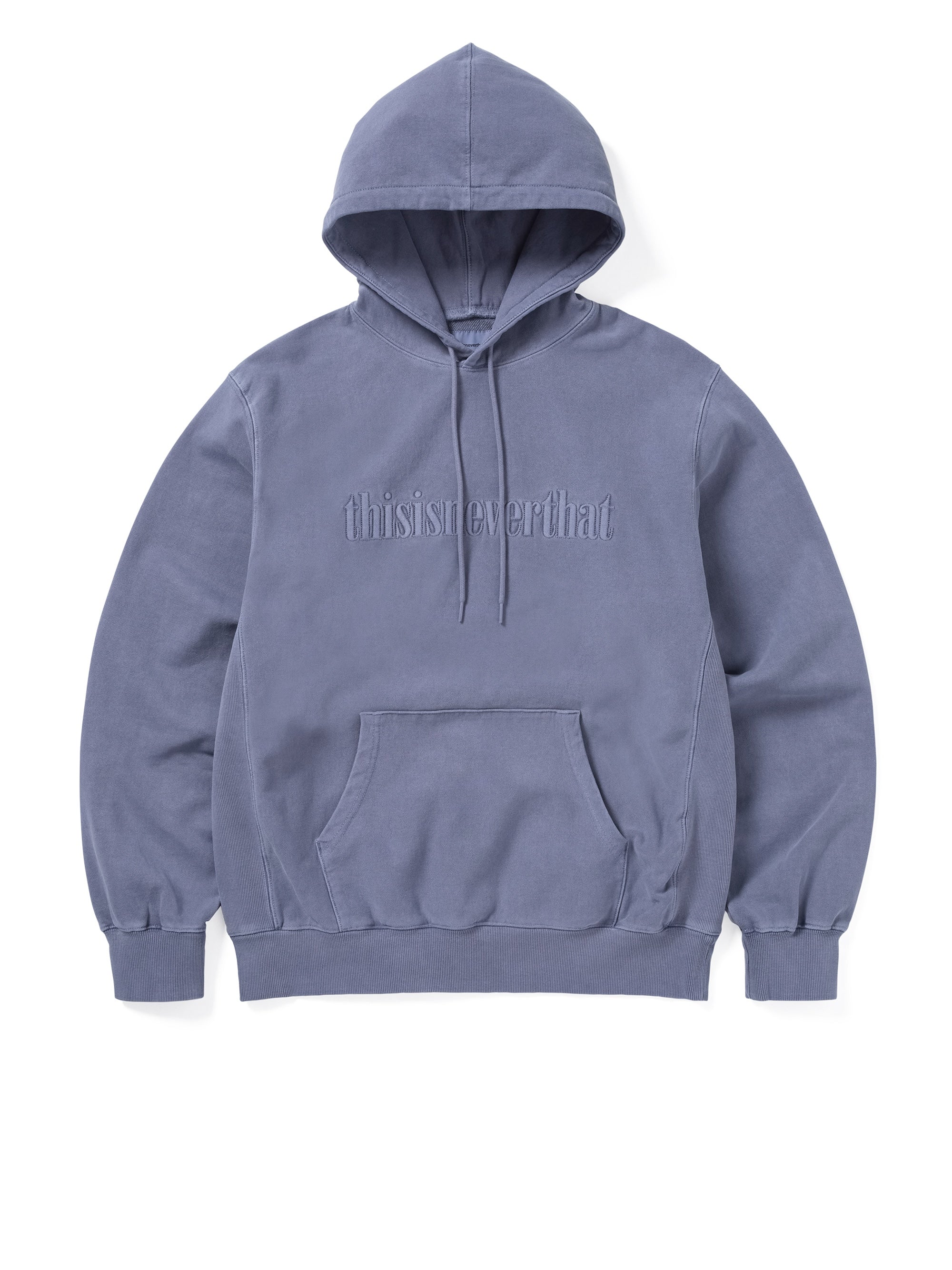 thisisneverthat - Overdyed Embroidery Hoodie (Dusty Grey) product image 1 | TRAB K-Fashion Australia