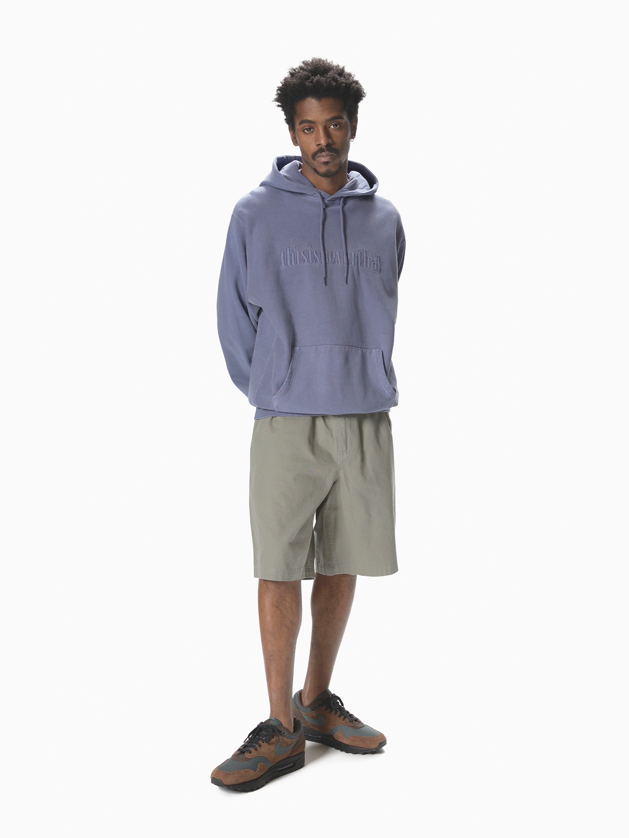 thisisneverthat - Overdyed Embroidery Hoodie (Dusty Grey) product image 4 | TRAB K-Fashion Australia