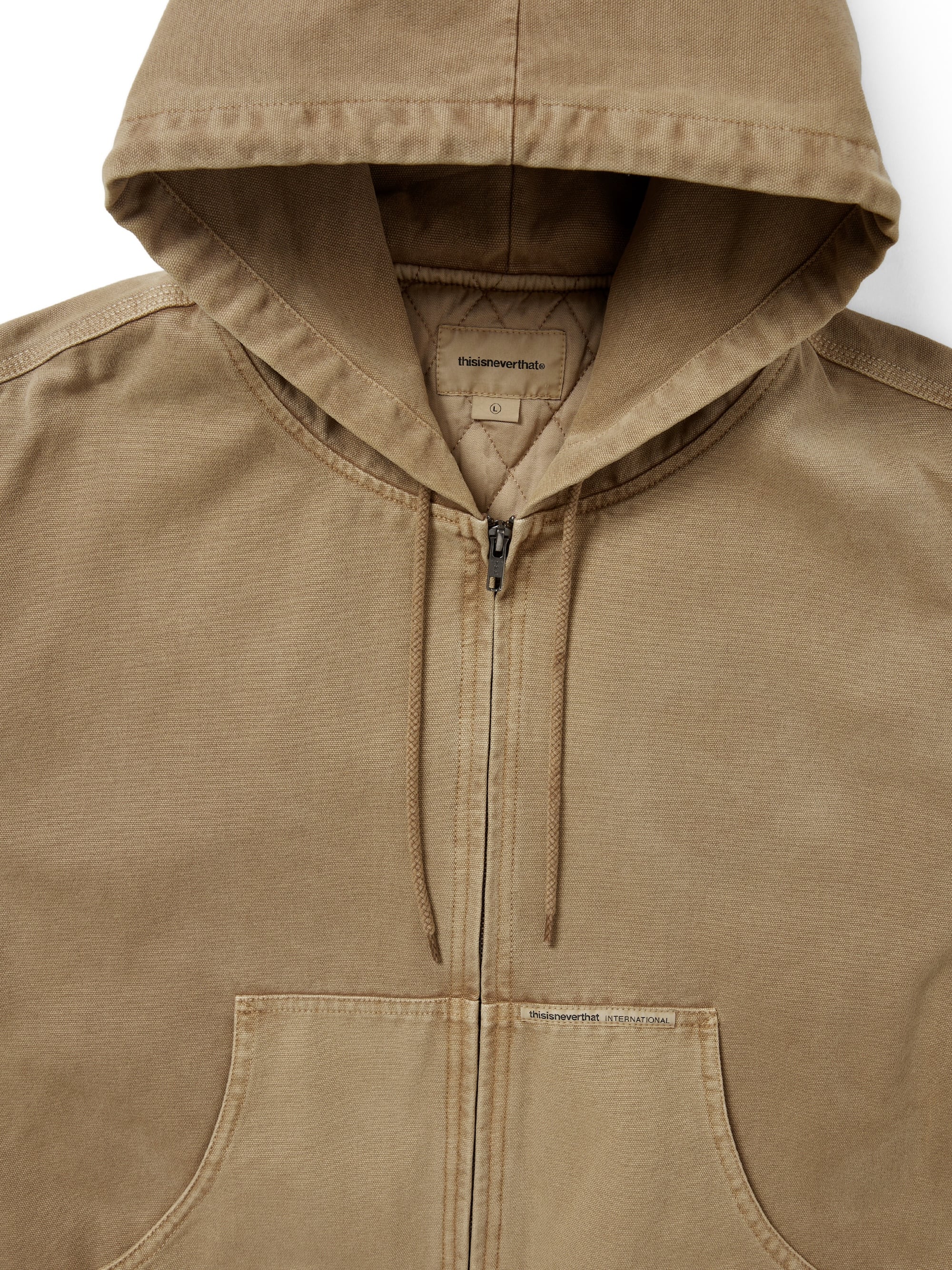 thisisneverthat - Overdyed Hooded Jacket (Brown) product image 2 | TRAB K-Fashion Australia