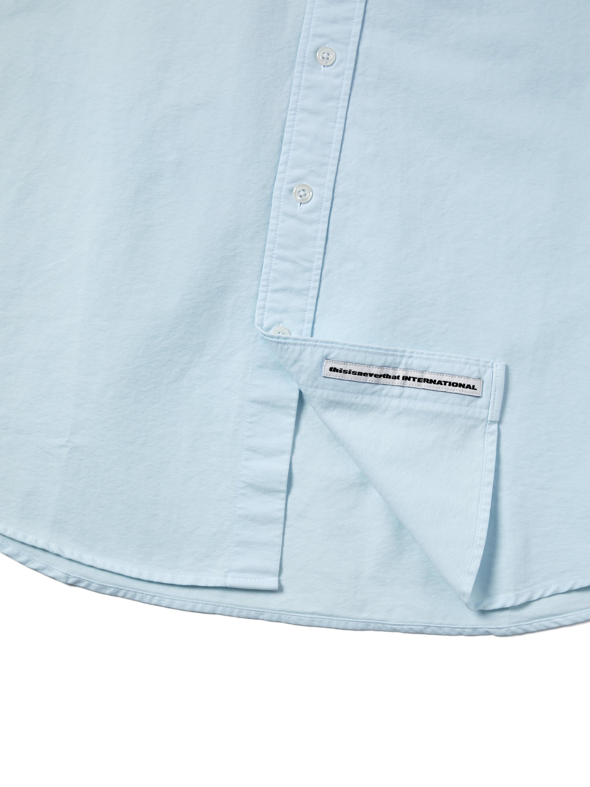 thisisneverthat - Overdyed T-Logo Oxford Shirt (Blue) product image 3 | TRAB K-Fashion Australia