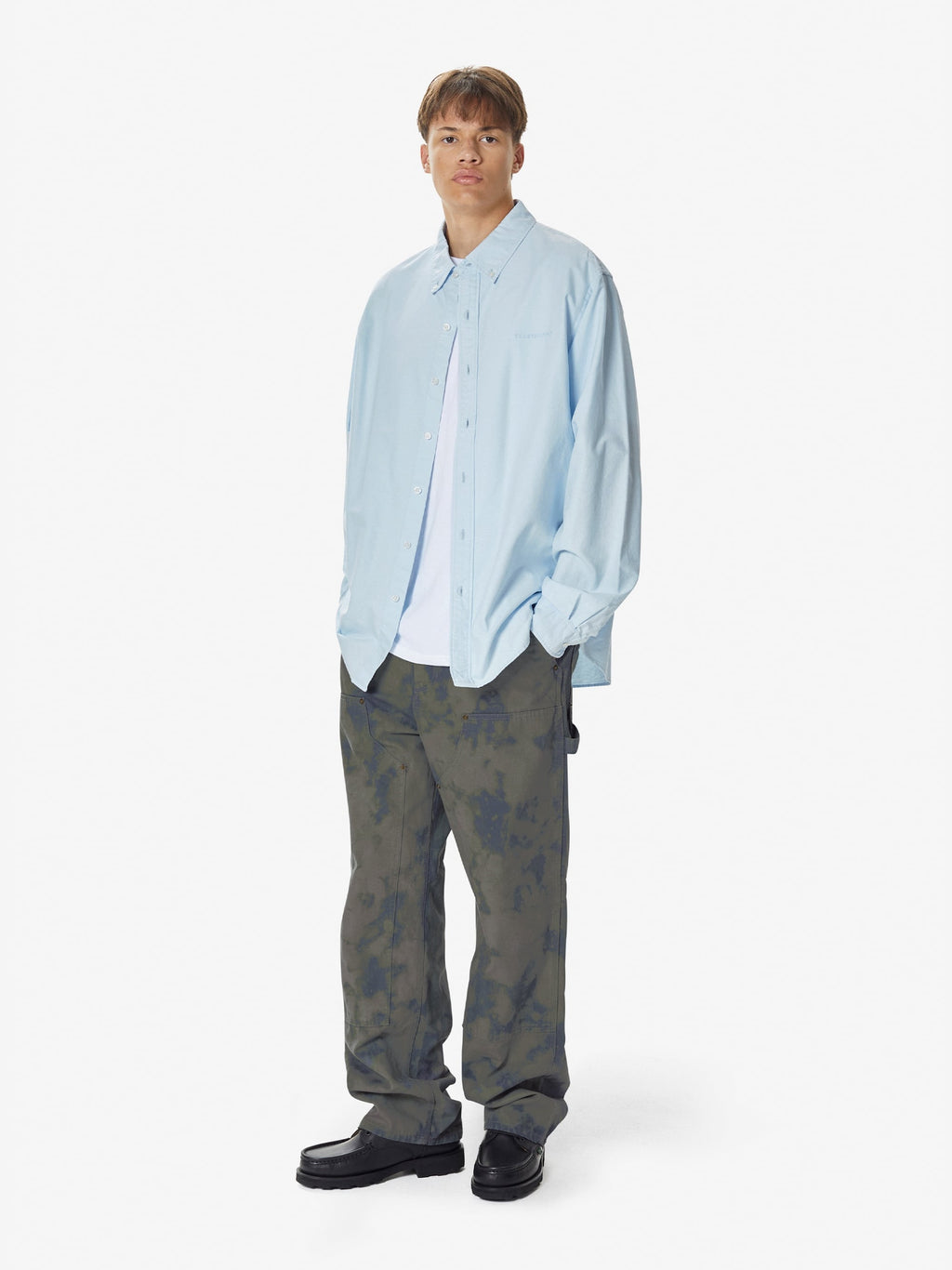 thisisneverthat - Overdyed T-Logo Oxford Shirt (Blue) product image 7 | TRAB K-Fashion Australia