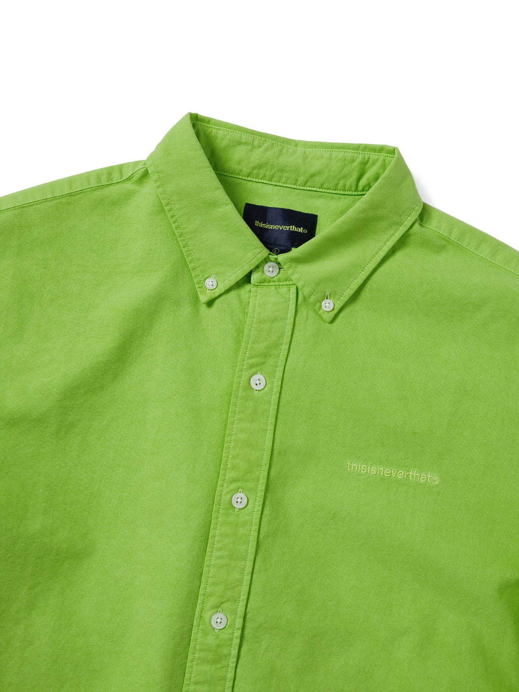 thisisneverthat - Overdyed T-Logo Oxford Shirt (Green) product image 2 | TRAB K-Fashion Australia