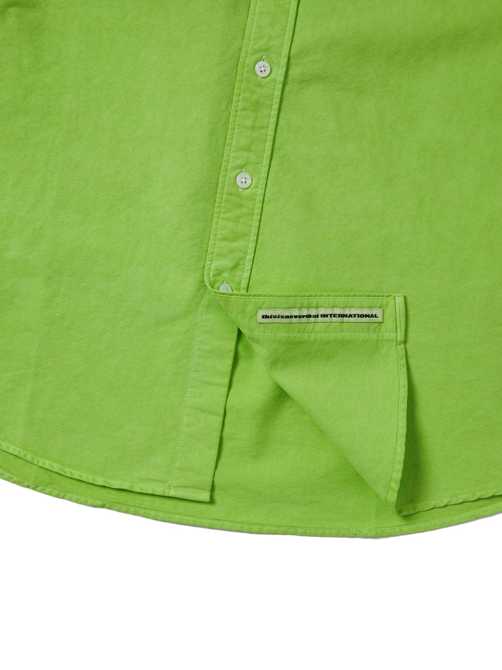 thisisneverthat - Overdyed T-Logo Oxford Shirt (Green) product image 3 | TRAB K-Fashion Australia