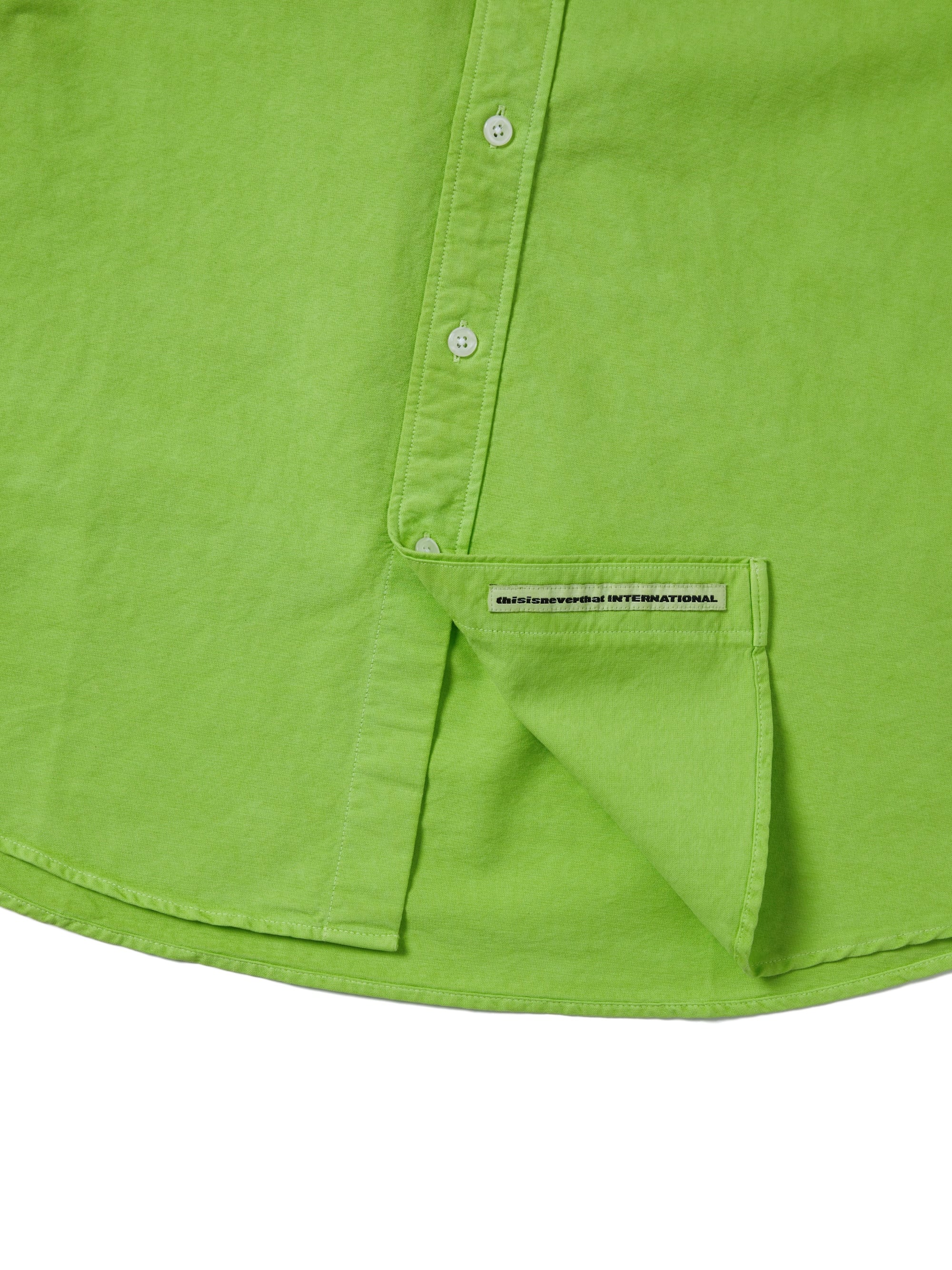 thisisneverthat - Overdyed T-Logo Oxford Shirt (Green) product image 3 | TRAB K-Fashion Australia