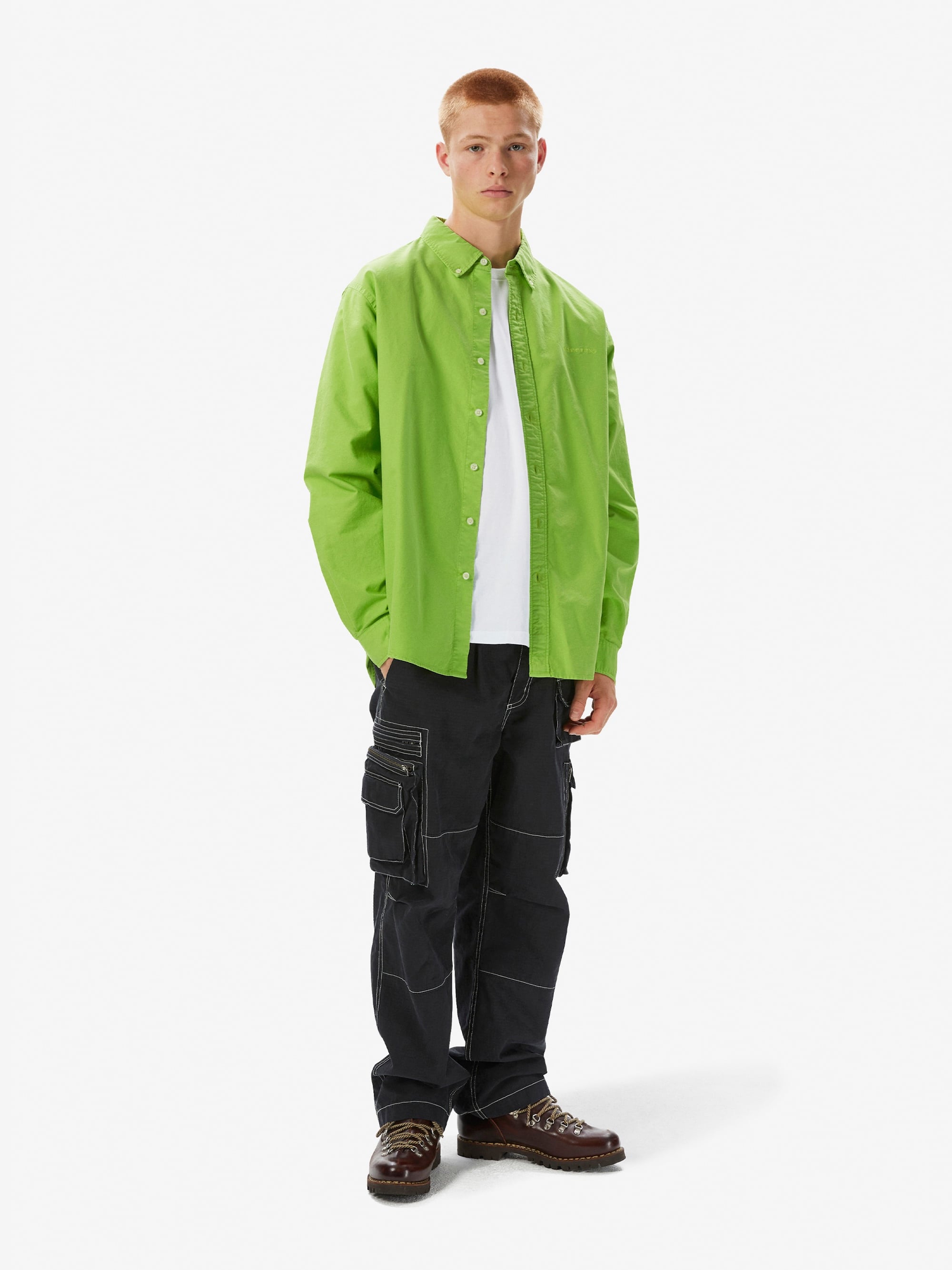 thisisneverthat - Overdyed T-Logo Oxford Shirt (Green) product image 7 | TRAB K-Fashion Australia