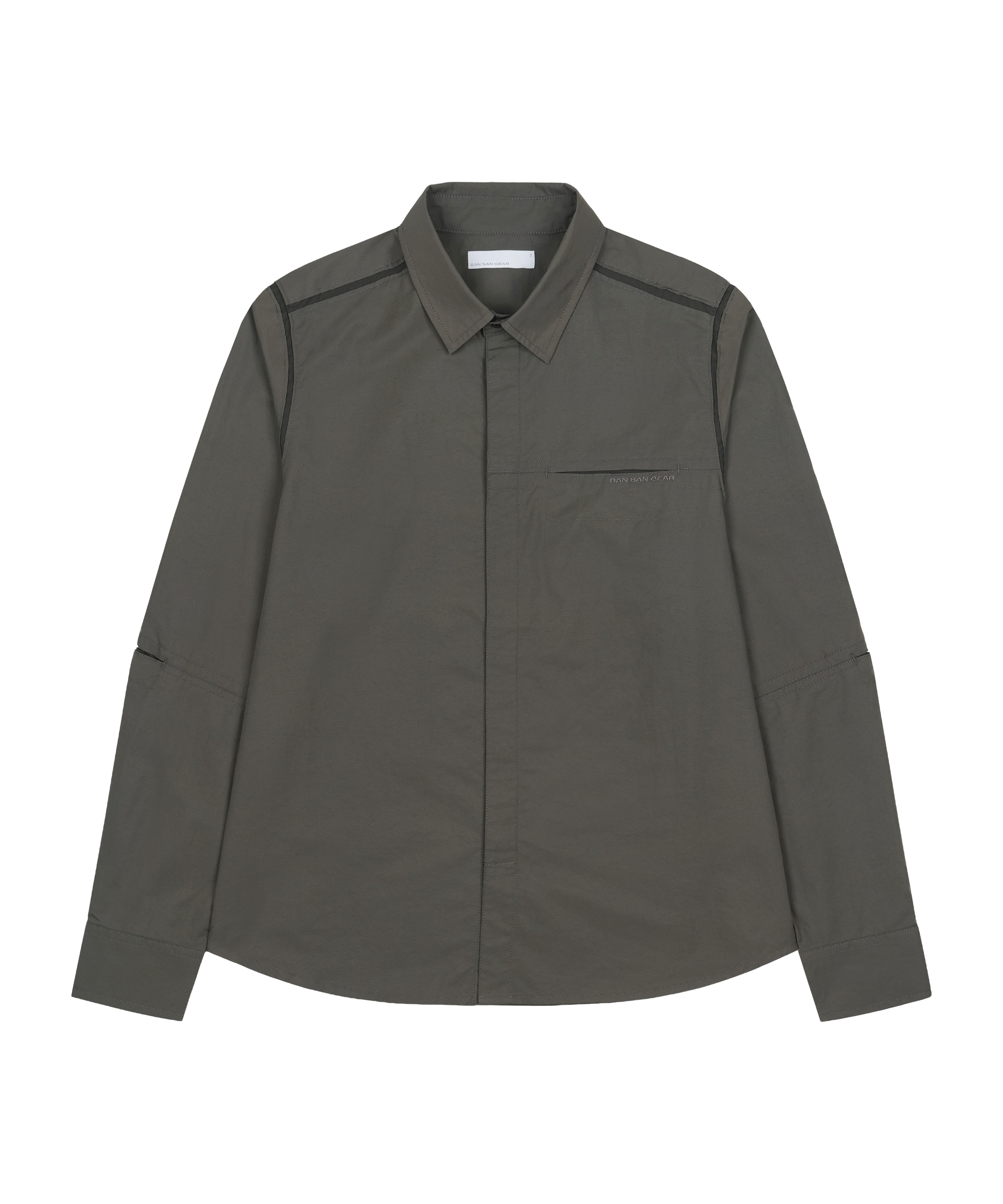 San San Gear - Paneled Shirt (Brown) product image 1 | TRAB K-Fashion Australia