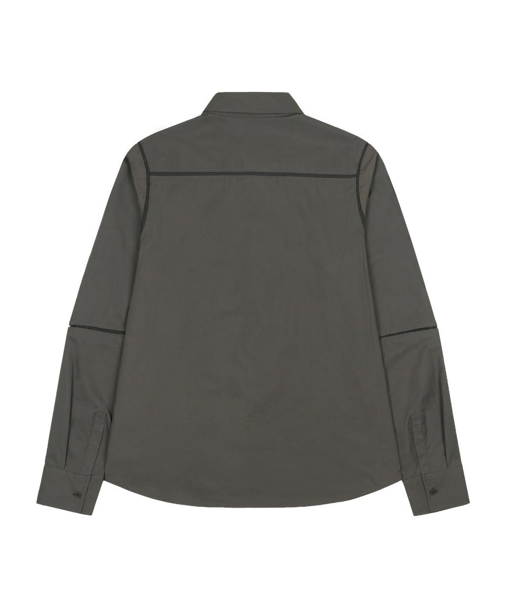 San San Gear - Paneled Shirt (Brown) product image 2 | TRAB K-Fashion Australia