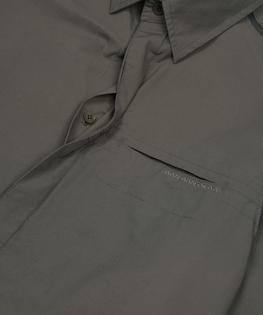 San San Gear - Paneled Shirt (Brown) product image 3 | TRAB K-Fashion Australia
