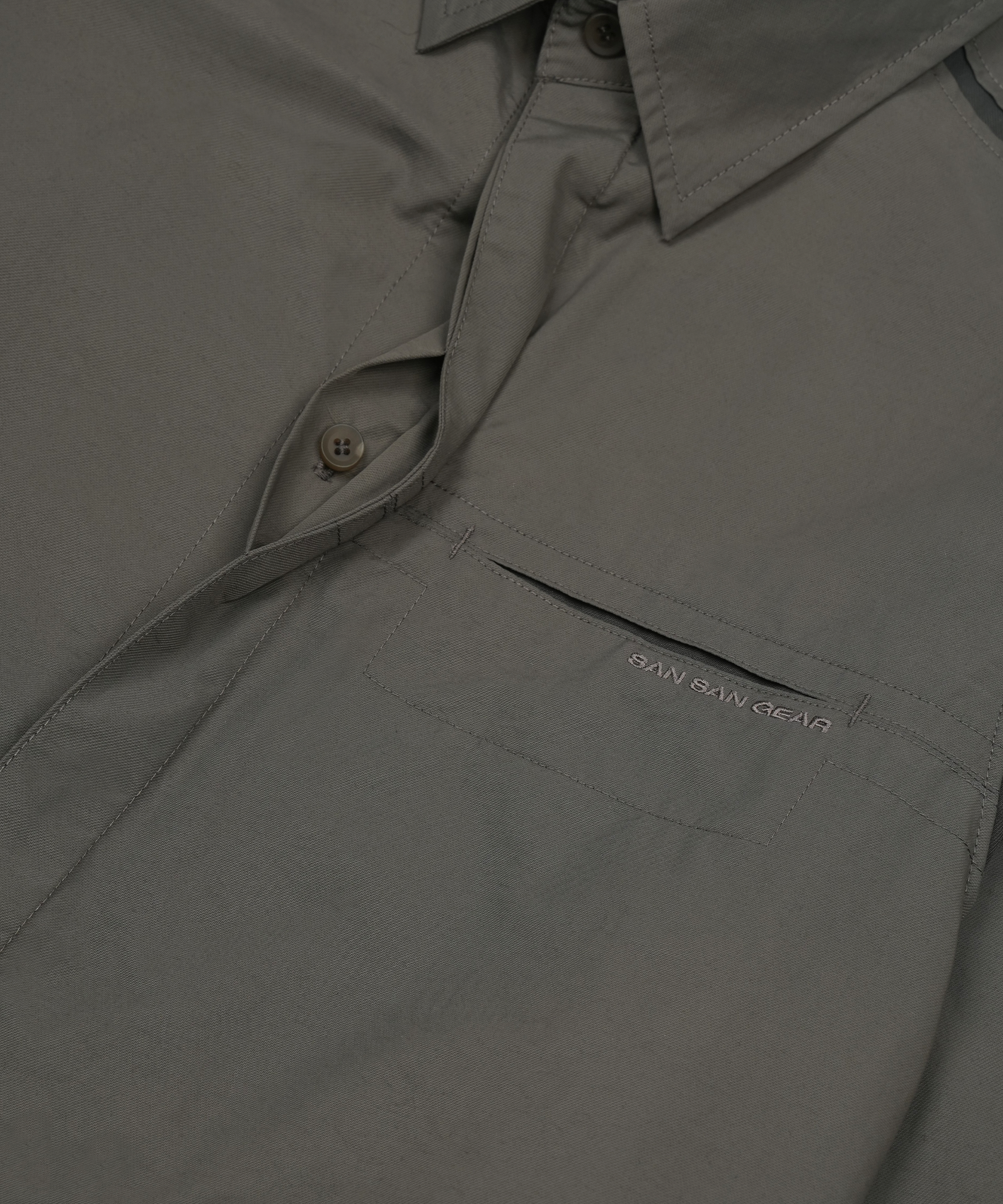 San San Gear - Paneled Shirt (Brown) product image 3 | TRAB K-Fashion Australia