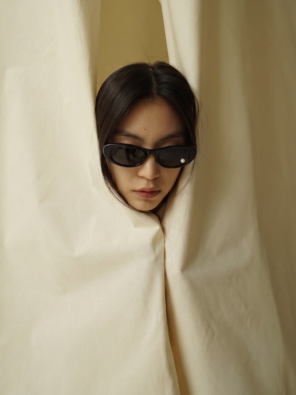Kimhe Kim - Pearl Point Sunglasses (Black) product image 1 | TRAB K-Fashion Australia
