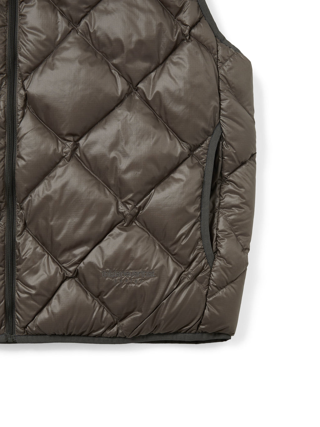 thisisneverthat - PERTEX® Light Down Vest (Brown) product image 3 | TRAB K-Fashion Australia