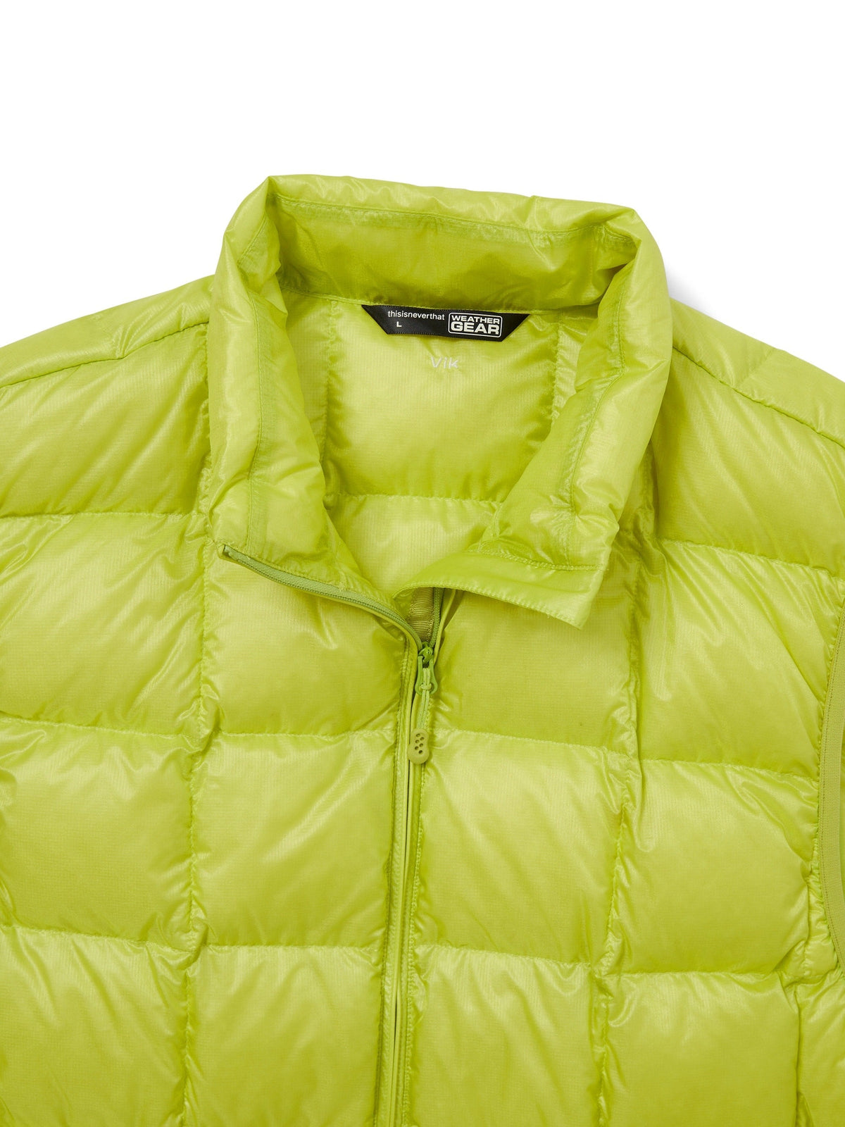 thisisneverthat - PERTEX® Vik LT Down Vest (Lime) product image 2 | TRAB K-Fashion Australia