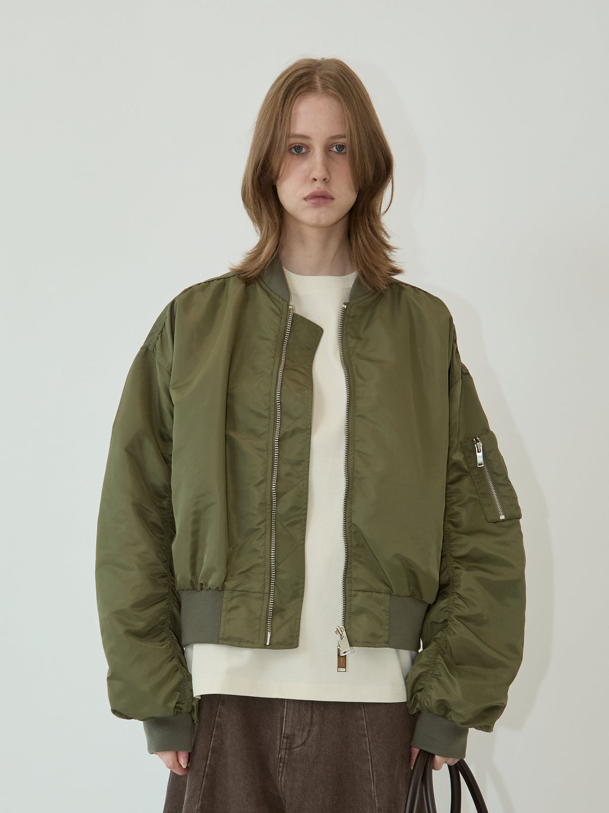 Kimhe Kim - Atelier Kimhekim Bomber Jacket (Khaki) product image 2 | TRAB K-Fashion Australia