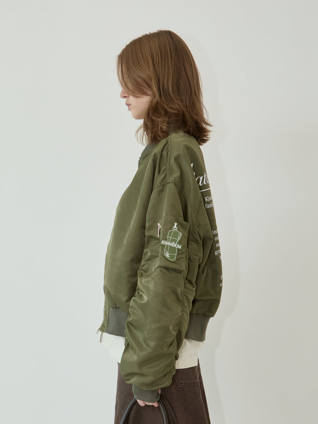 Kimhe Kim - Atelier Kimhekim Bomber Jacket (Khaki) product image 4 | TRAB K-Fashion Australia