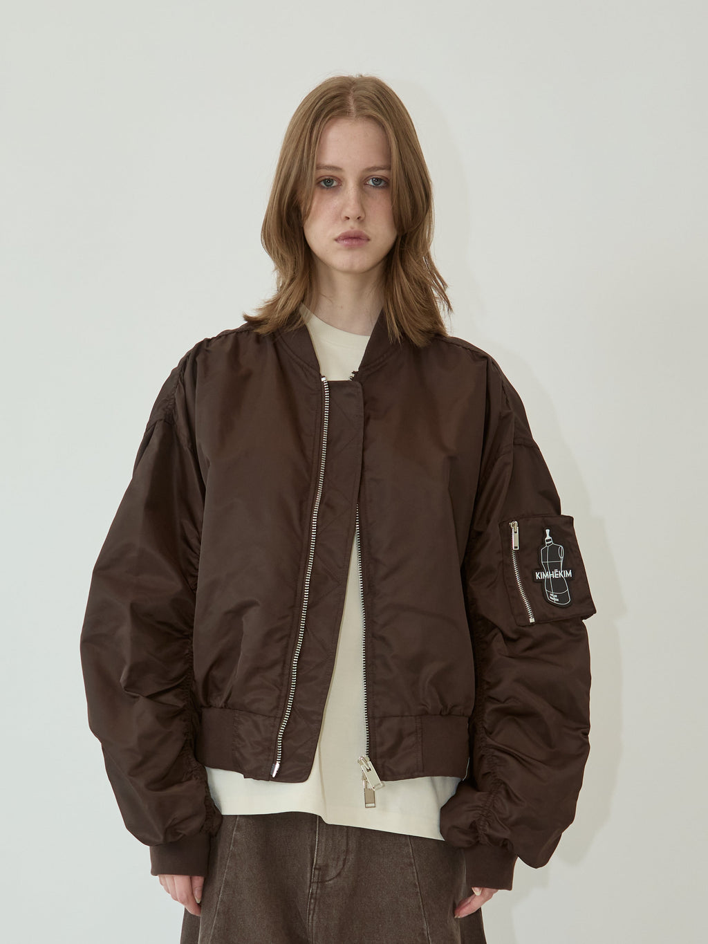 Kimhe Kim - Atelier Kimhekim Bomber Jacket (Brown) product image 2 | TRAB K-Fashion Australia