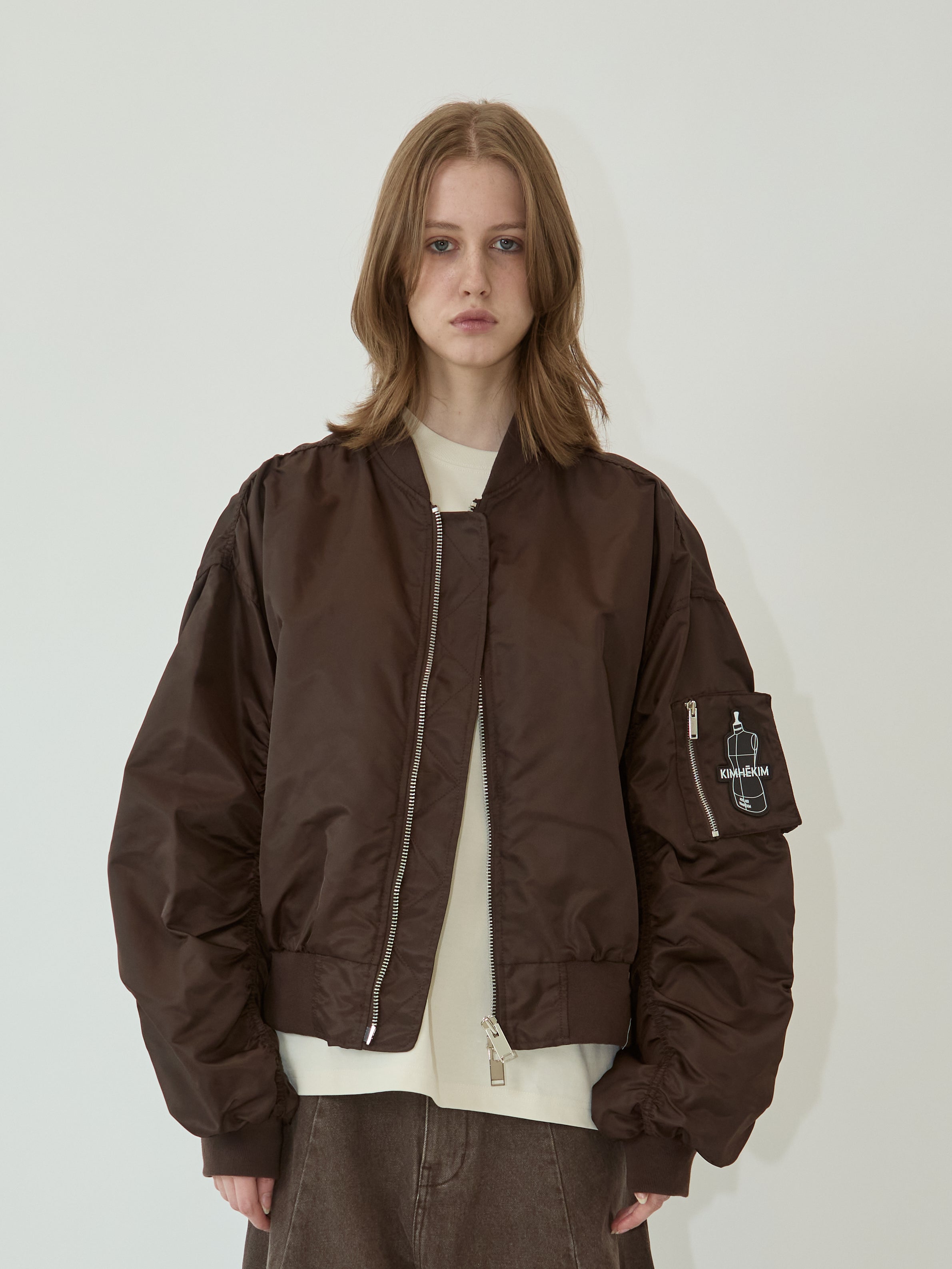 Kimhe Kim - Atelier Kimhekim Bomber Jacket (Brown) product image 2 | TRAB K-Fashion Australia