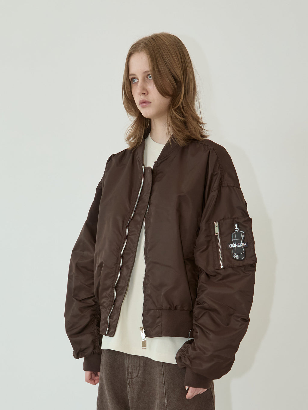 Kimhe Kim - Atelier Kimhekim Bomber Jacket (Brown) product image 3 | TRAB K-Fashion Australia